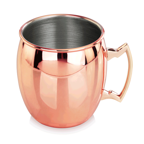Verre à Moscow Mule Aspect Cuivre Lisse H 90 Mm D. 87 Mm -