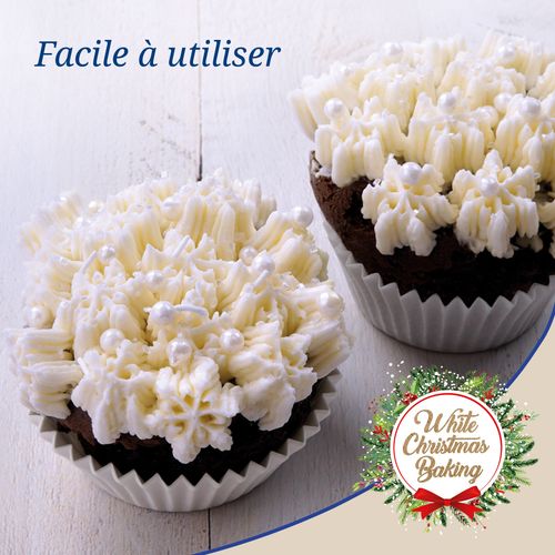 Lot De 4 Poches à Douille Et Embout Flocon De Neige En Inox Baker Edition