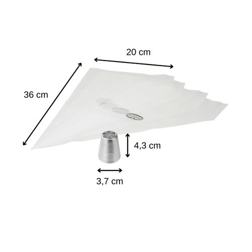 4 Poches Douille Embout Étoile Baker Edition