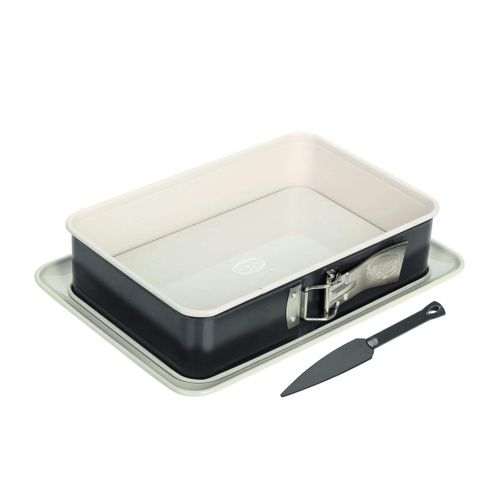 Moule à Charnière Rectangulaire En Acier Émaillé Avec Spatule Exclusive