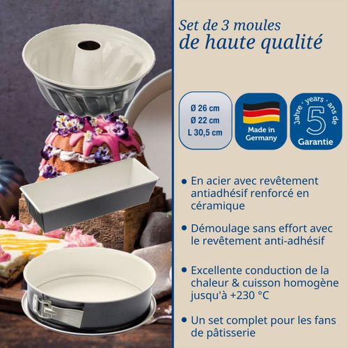 Set De 3 Moules à Pâtisserie Dr Oetker Back-trend