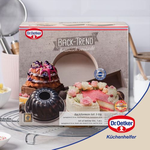 Set De 3 Moules à Pâtisserie Dr Oetker Back-trend