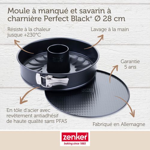 Moule à Manqué Et à Savarin Double Fond 28 Cm Zenker Perfectback+
