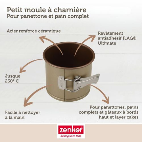 Petit Moule à Panettone 12 X 10 Cm Zenker Mojave Gold