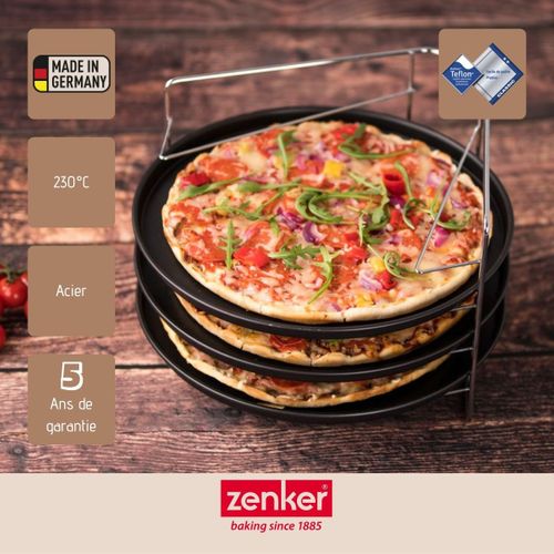 Set De 3 Plaques à Pizza Et Une Grille De Superposition 29 Cm Special Countries