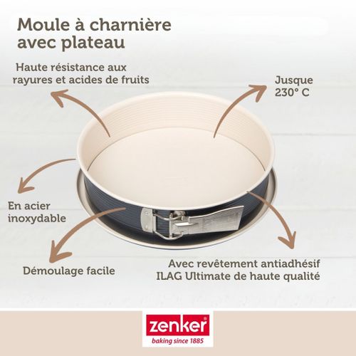 Moule à Manqué à Charnière Crème Noir 27 Cm