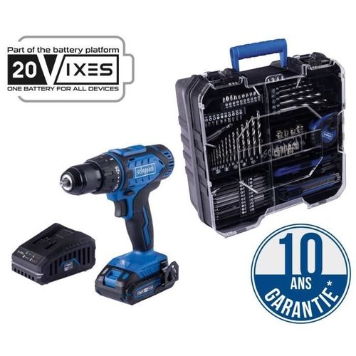Coffret Perceuse Visseuse Sans Fil C-dtb74/1-x - 50nm Mandrin 13mm + 74 Accessoires - Scheppach 20v