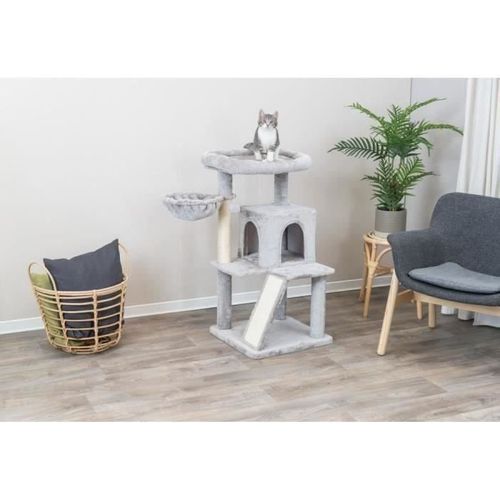 Arbre à Chat Trixie Pepito Junior - 98 Cm - Gris - Pour Chatons