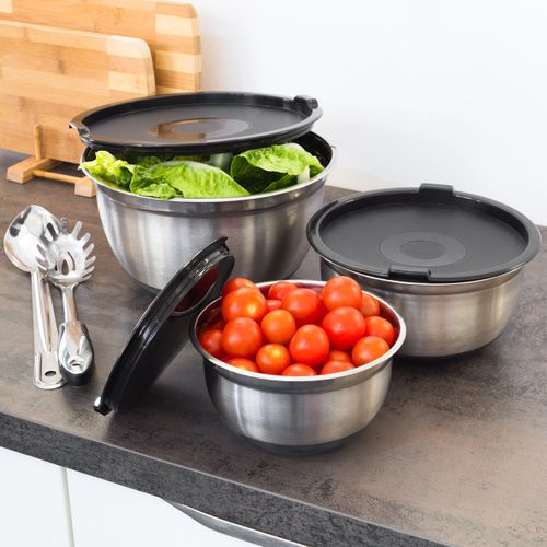 Lot De 3 Bols En Acier Inoxydable