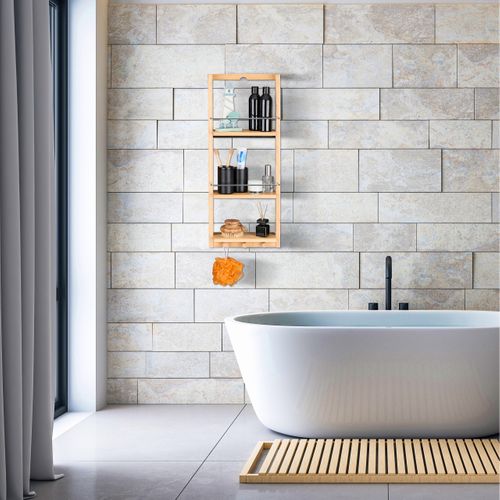 Étagère De Salle De Bain En Bambou
