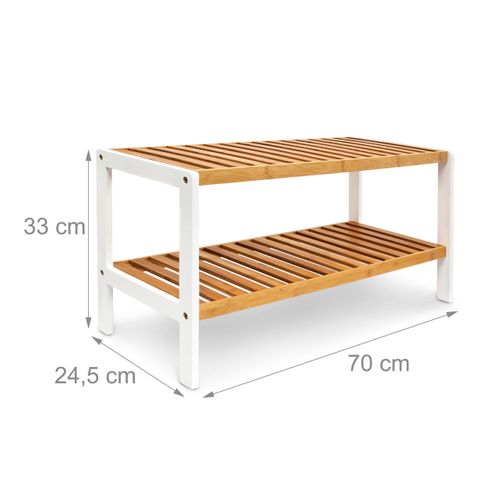 Étagère à Chaussures En Bambou