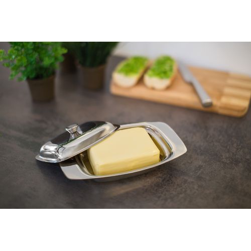 Beurrier Acier Inoxydable Argent