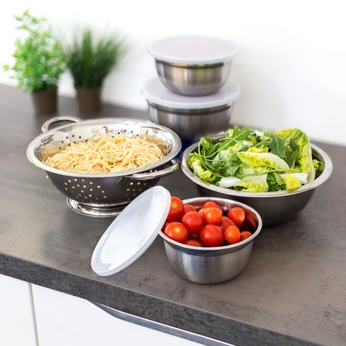 Lot De 5 Pièces Bols Acier Inoxydable