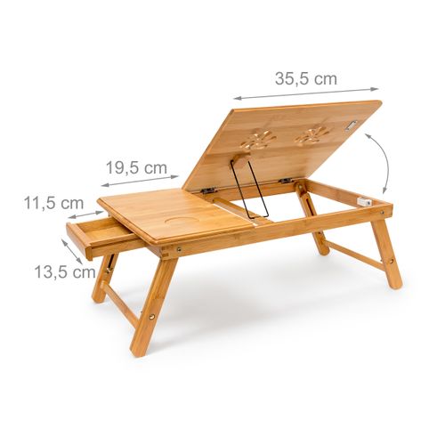 Table Pliante Ordinateur Portable Bambou