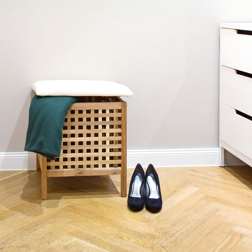 Tabouret De Salle De Bain En Bois Noyer