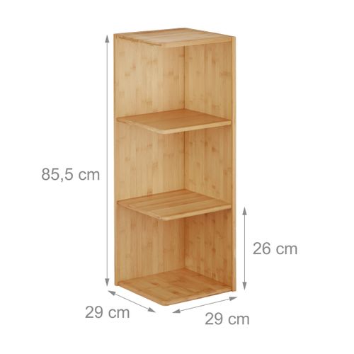 Etagère D'angle En Bambou 3 Étages