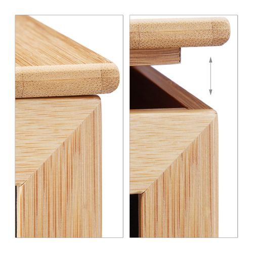 Boîte De Rangement Bambou Ardoise