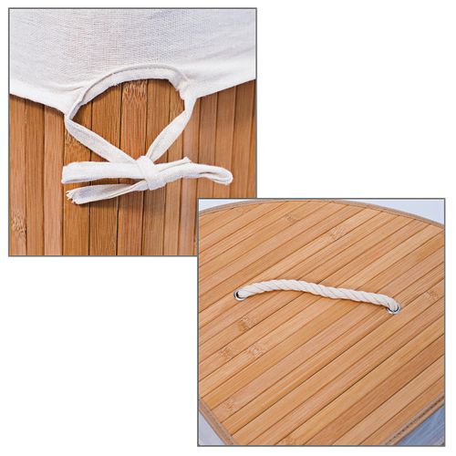 Lot De 2 Paniers à Linge Bambou
