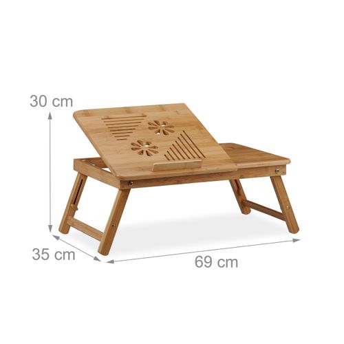 Table D’ordinateur Bambou Régler Hauteur