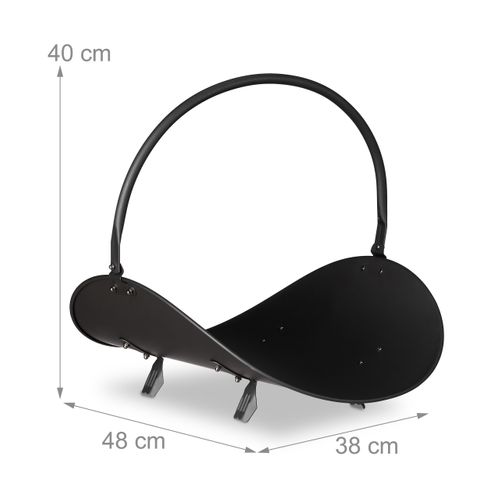 Porte-bûches De Bois Noir