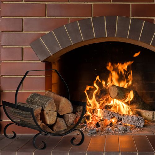 Porte-bûches De Bois Noir