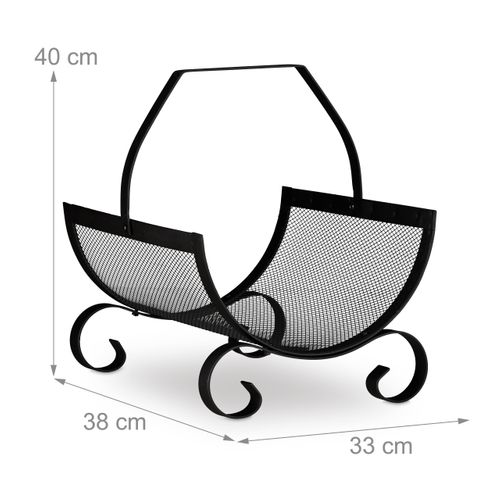 Porte-bûches De Bois Noir