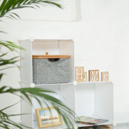 2x Étagère Escalier 6 Casiers Blanc