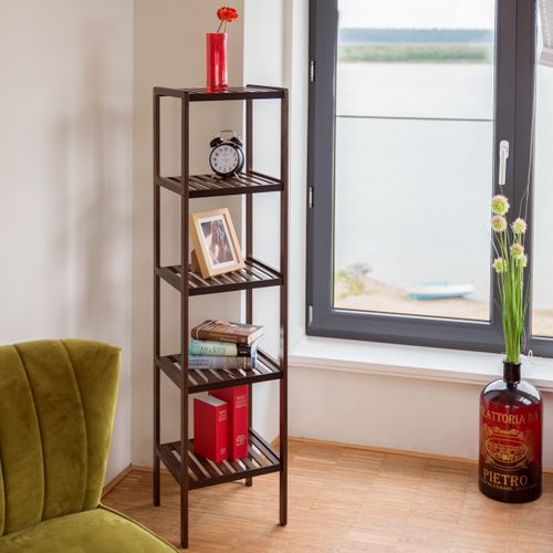 2x Étagères De Salle De Bain En Bambou