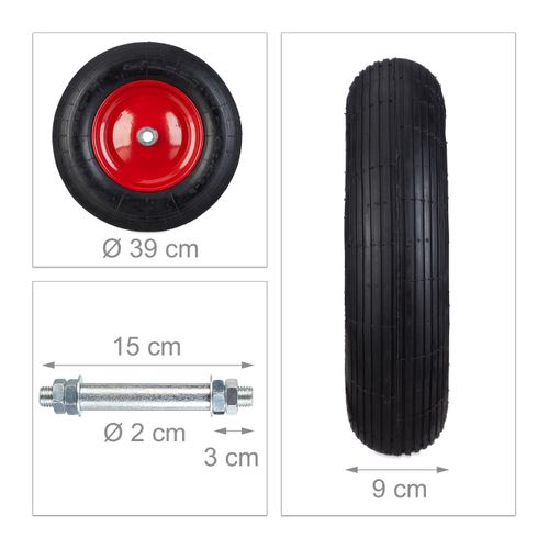 Roue De Brouette En Caoutchouc Air Givré