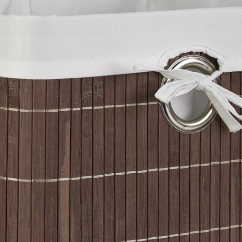 2x Corbeilles Panier De Rangement Bambou