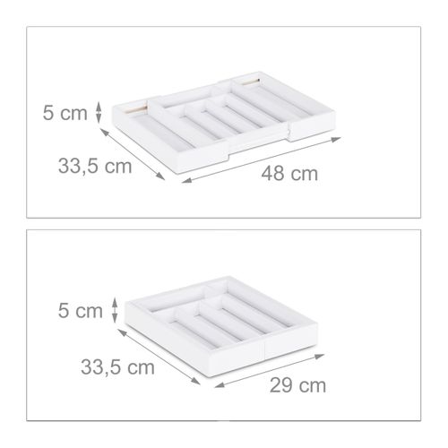 Range-couverts Bambou Blanc Extensible