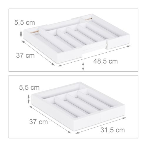 Range-couverts Bambou Blanc Extensible