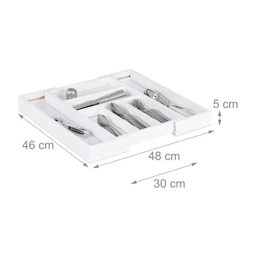 Range-couverts Bambou Blanc Extensible