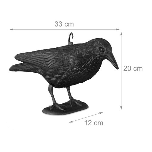 Lot De 2 Corbeaux De Jardin Anti-pigeon