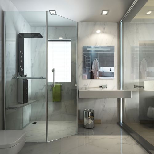 Placard De Salle De Bains à LED 2 Portes