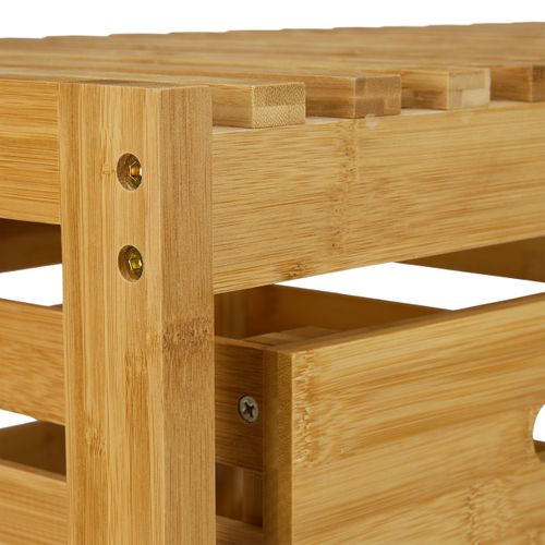 Banc à Chaussures De Rangement En Bambou