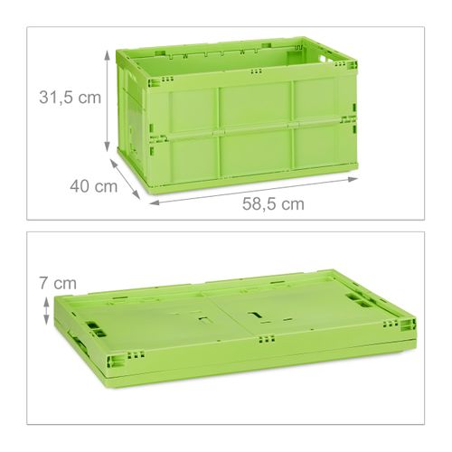 Lot De 2 Boîtes De Transport Pliables