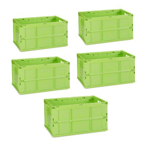 Lot De 5 Boîtes De Transport Pliables