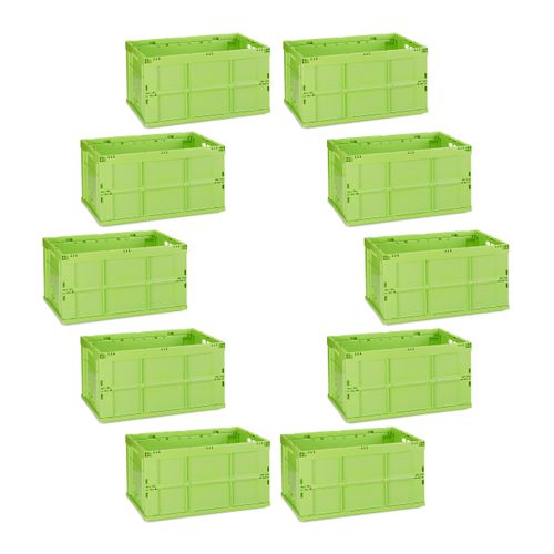Lot De 10 Boîtes De Transport Pliables