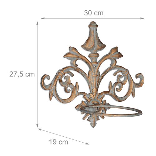 Support Pot De Fleurs Mural Baroque