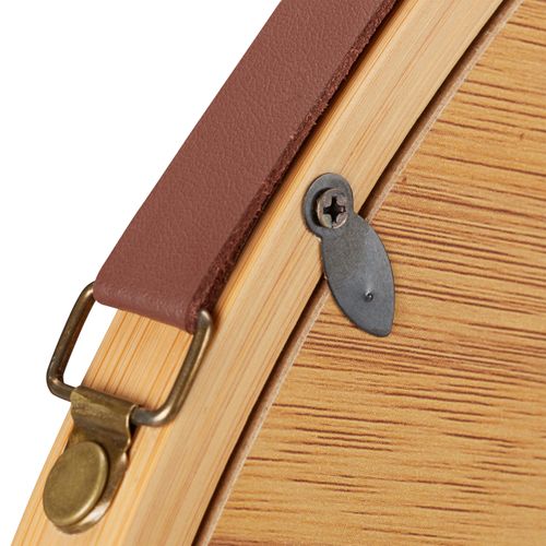 Miroir à Accrocher Rond Cadre Bambou