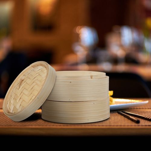 Cuiseur Vapeur Bambou 2 Étages 20,5 Cm