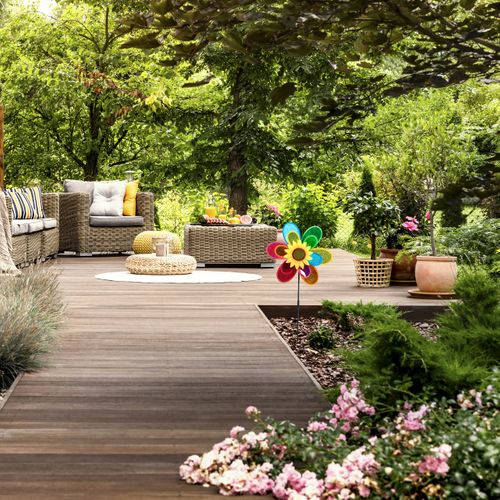 Lot De 4 Moulins à Vent Fleur