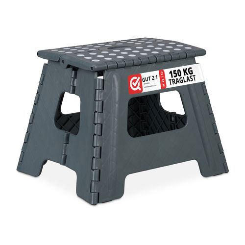 2x Tabourets Pliables L Gris Foncé