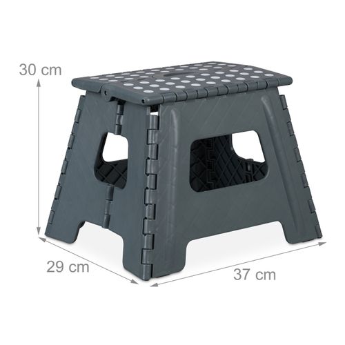 4x Tabourets Pliables L Gris Foncé