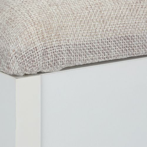 Banc Pour Chaussures Blanc, Rembourré