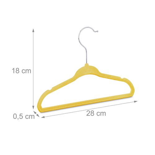 40 X Cintres Enfants Jaune