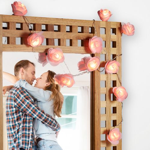 Guirlande Lumineuse De Roses Rose Lot 10