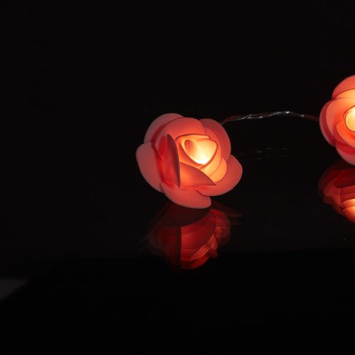 Guirlande Lumineuse De Roses Rose Lot 10