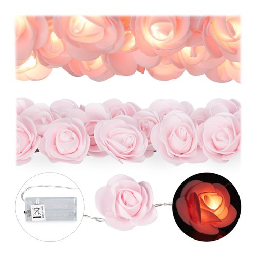 Guirlande Lumineuse De Roses Rose Lot 10